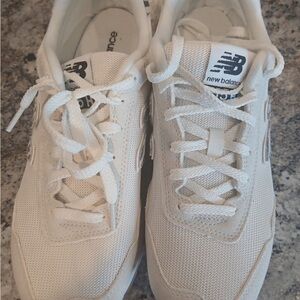 New Balance White Women's Lace-Up Sneakers